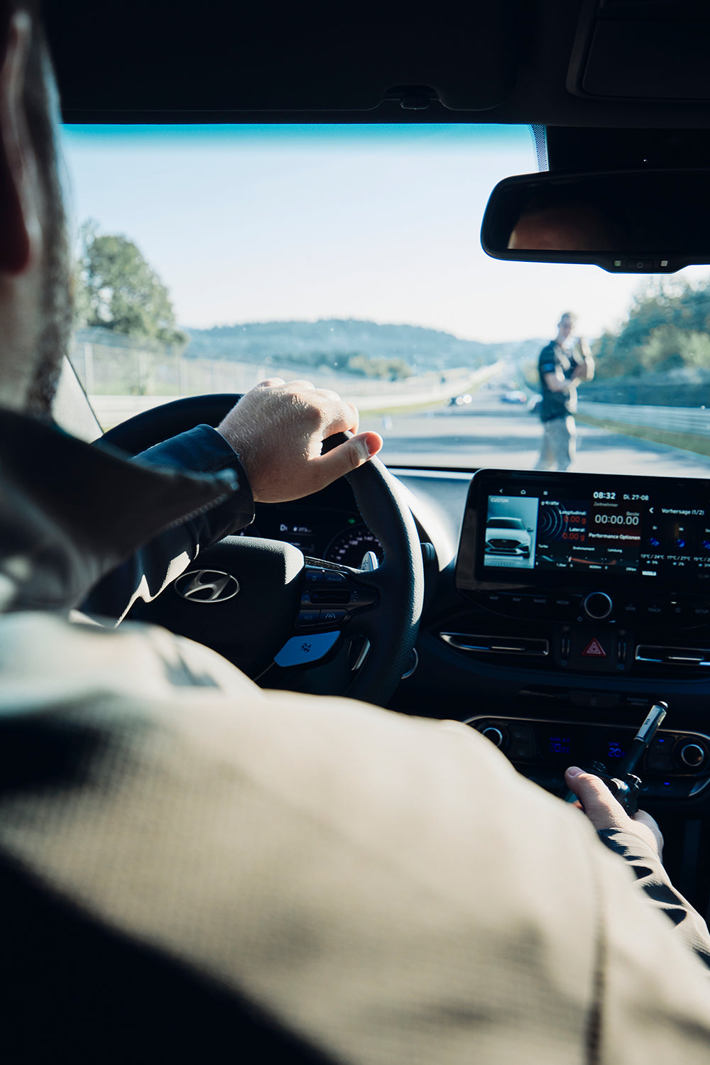 Driver at the wheel of a Hyundai IONIQ 5 N
