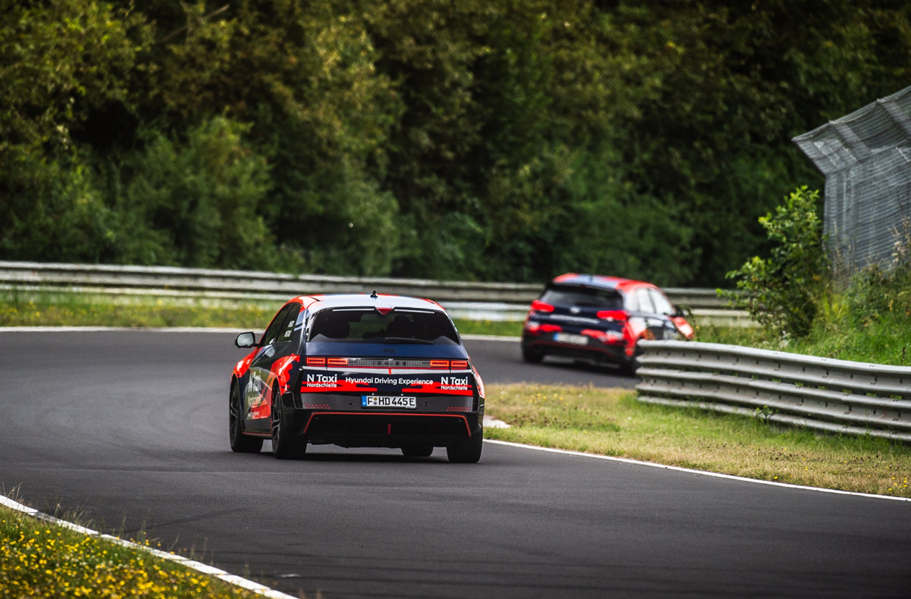 Hyundai N Taxi driving on the Nürburgring Nordschleife track
