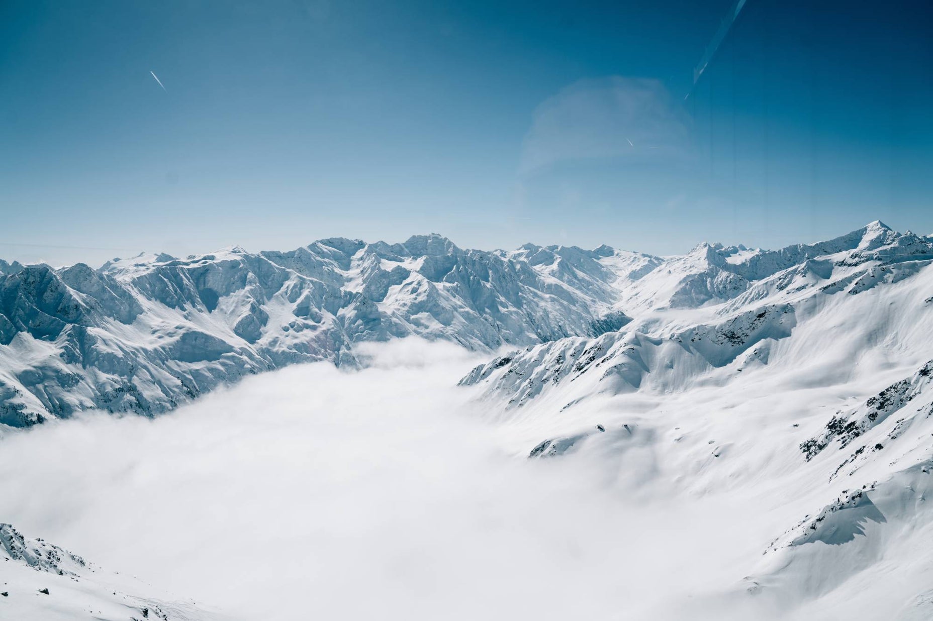 Panorama vom Gipfel des Schneebergs in Sölden
