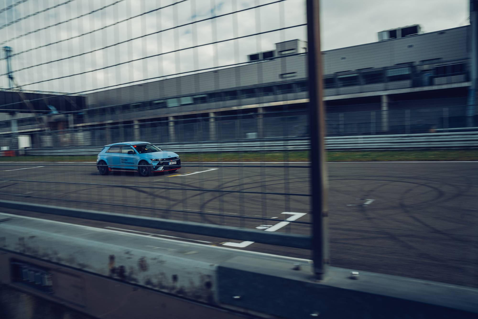 Hyundai IONIQ 5 N driving on the track
